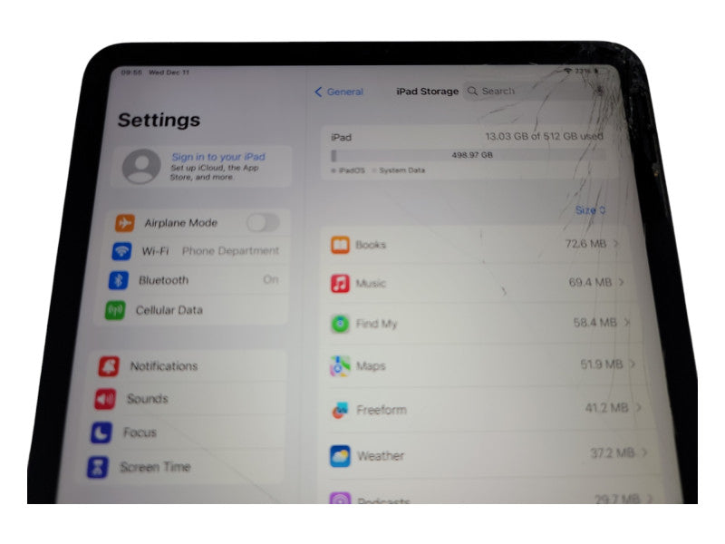 Apple iPad Pro 11" - 512GB - Black [A2013 | Read] (