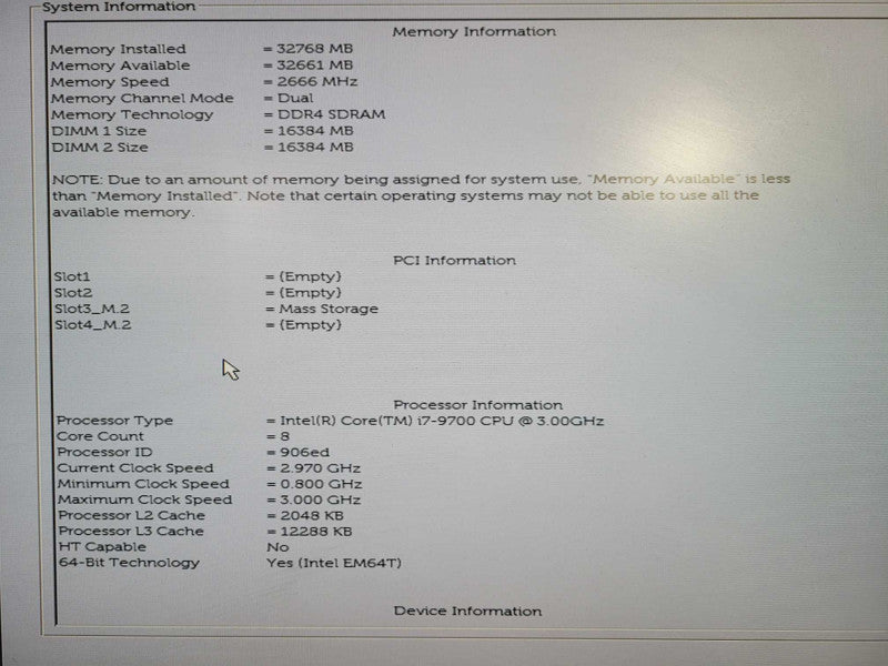 DELL OPTIPLEX 3070 SFF i7-9700@3.0GHz 32GB RAM 512GB NVMe !