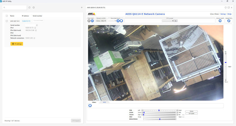 AXIS Q6114-E PTZ Dome Network Camera w/ dome cover