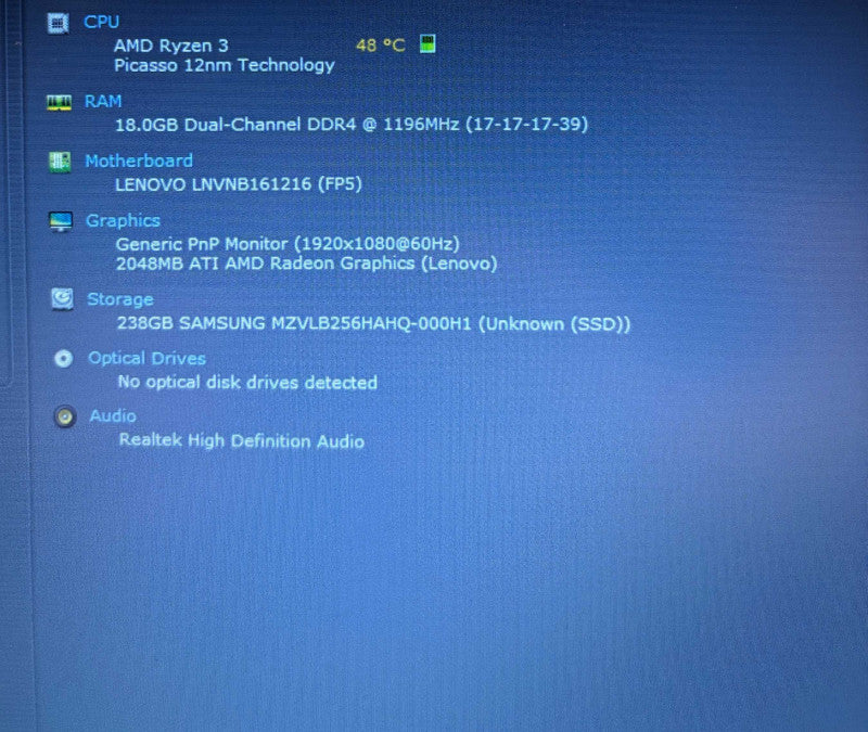 Lenovo IdeaPad 3 15ADA05 AMD Ryzen 3 3250U Radeon GPU 16GB RAM 256GB SSD  BudLap