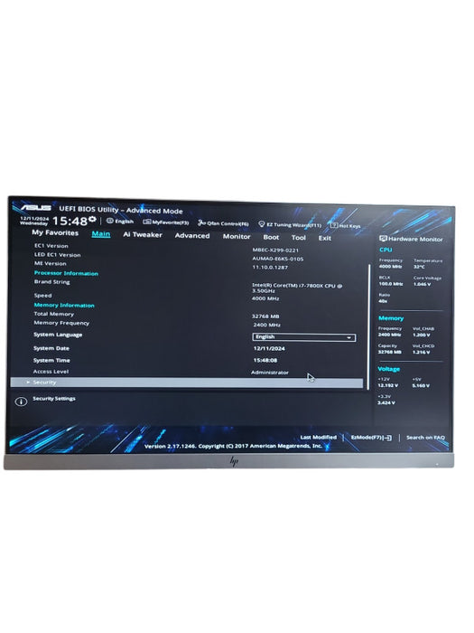 THERMALTAKE INTEL i7-7800X@3.50GHz ASUS PRIME X299-A 32GB 3TB ASUS GTX1070