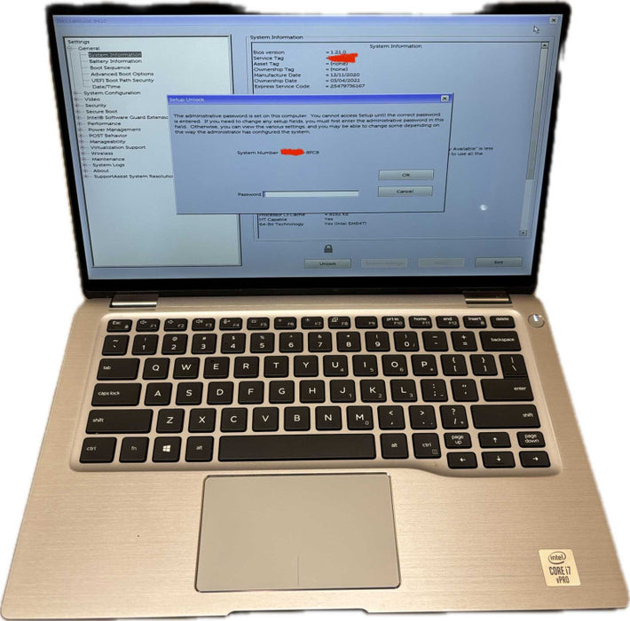 Dell Latitude 9410 TOUCH i7-10610U BIOS Locked For Parts/Repair READ!  Lap200