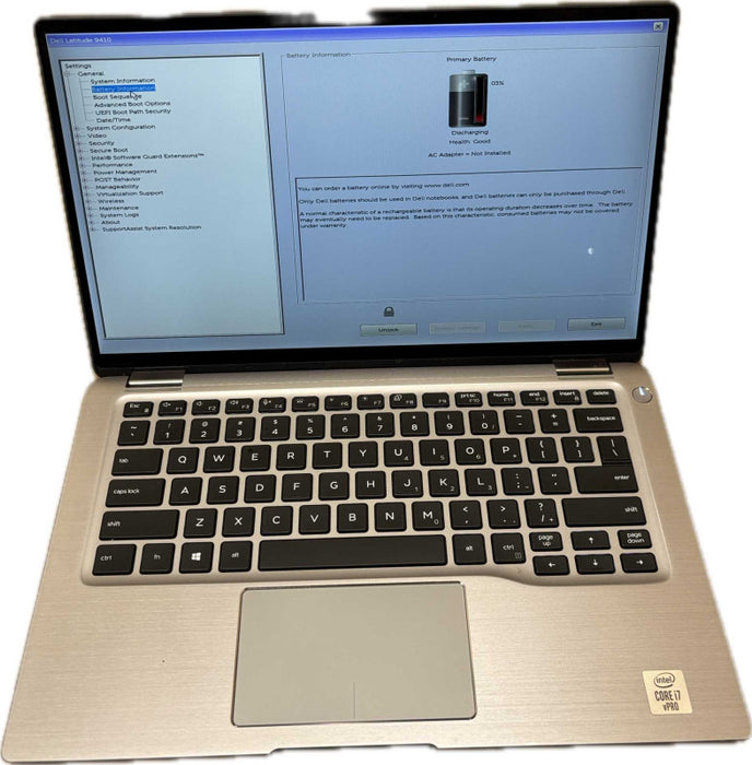 Dell Latitude 9410 TOUCH i7-10610U BIOS Locked For Parts/Repair READ!  Lap200