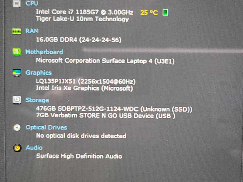 Microsoft Surface Laptop 4 13" | i7-1185G7| 16GB DDR4| 512GB SSD  Qβ Lap200