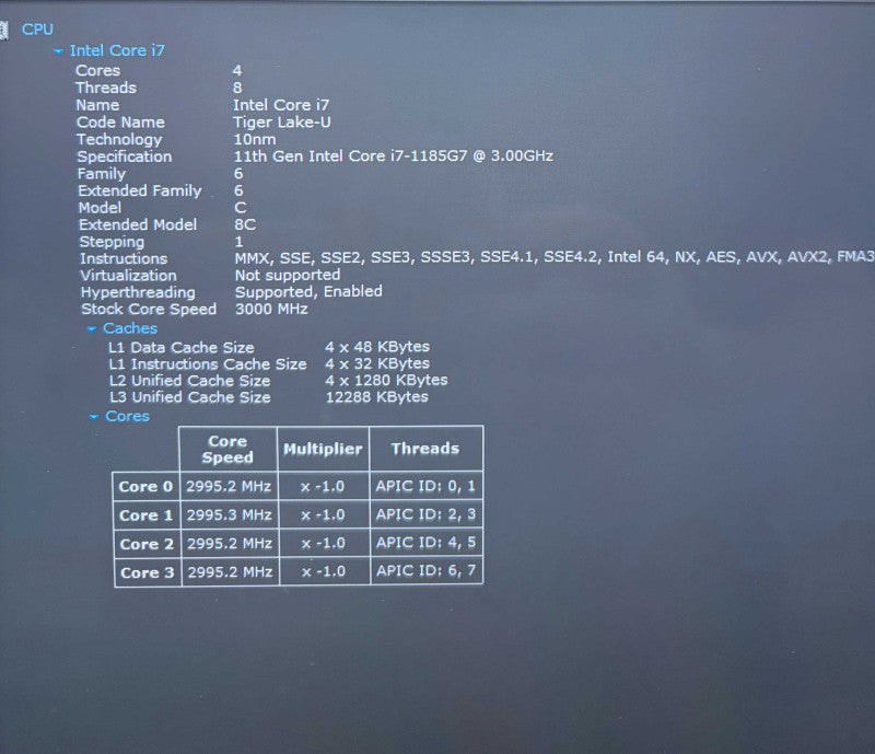 Dell XPS 13 9310 4K TOUCH i7-1185G7@3GHz 16GB RAM 512GB SSD  Lap200