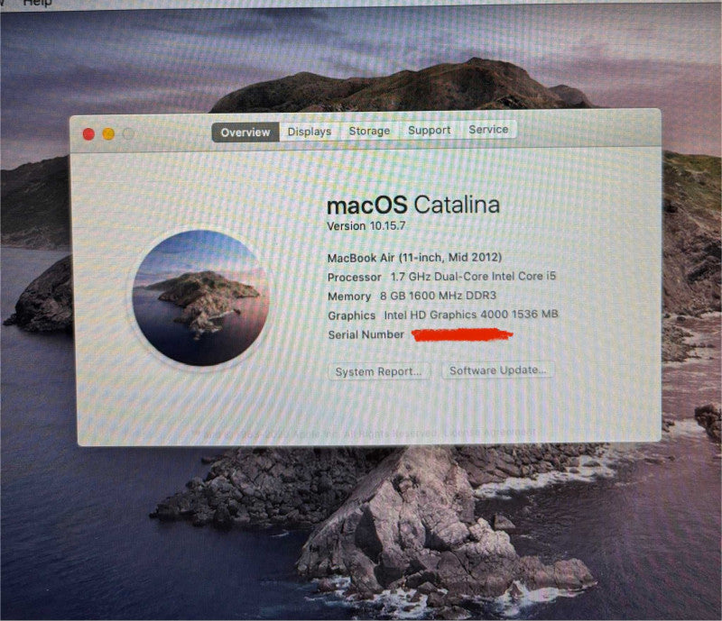 Apple MacBook Air 11\\'\\' 2012 i5-3317U@1.7GHz 8GB RAM 256GB SSD READ