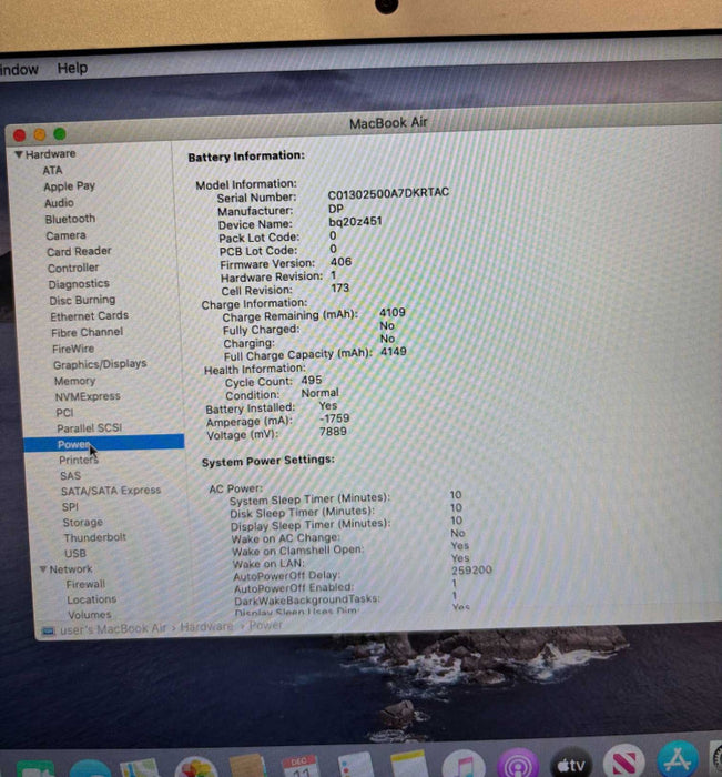 Apple MacBook Air 11'' 2012 i5-3317U@1.7GHz 8GB RAM 256GB SSD READ