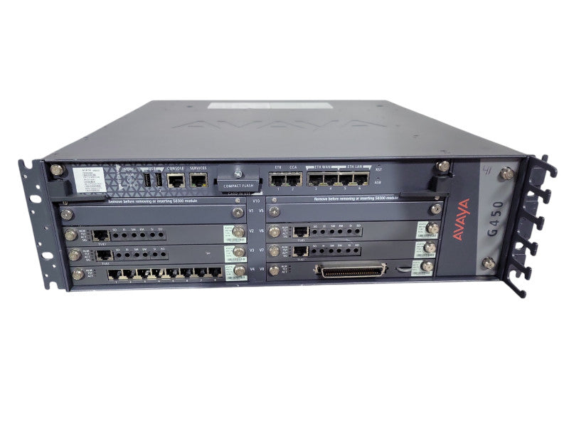 Avaya G450 Chassis w/ 4x MM710B, 1x MM711 & 1x MM716 | 1x PSU *READ* !