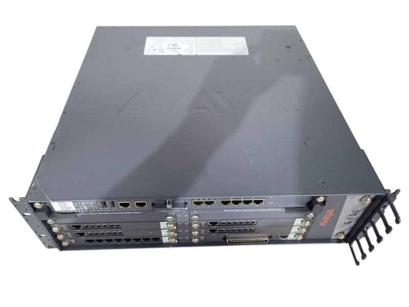 Avaya G450 Chassis w/ 4x MM710B, 1x MM711 & 1x MM716 | 1x PSU *READ* !