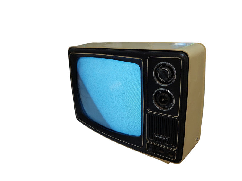 Vintage Magnavox 12" CRT Blk & Wht Television mdl: 12BW with Circle Antenna  =
