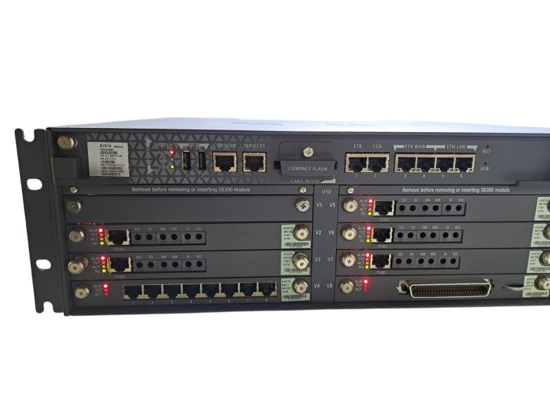 Avaya G450 Chassis w/ MB450, MM716, MM711 & 5x MM701B | 1x PSU *READ*