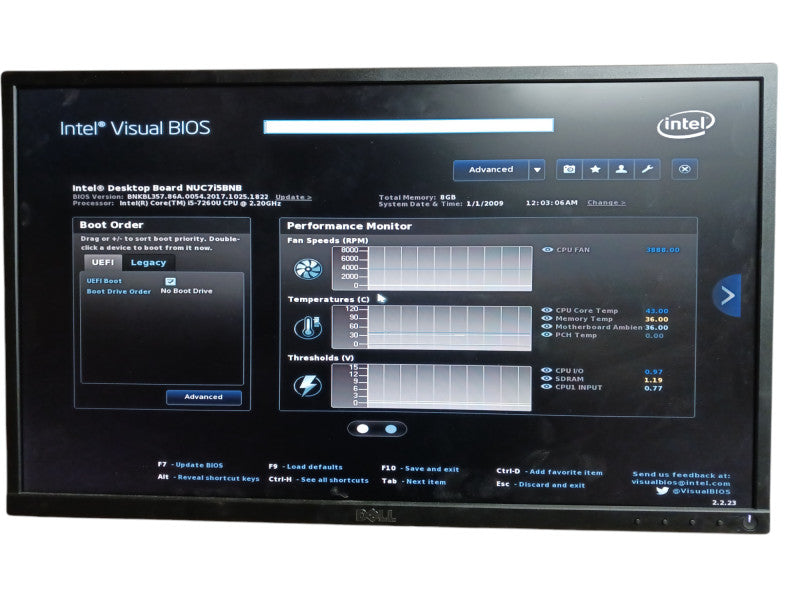 Intel NUC7i5BNB i5-7260U 8GB DDR4 USFF Desktop