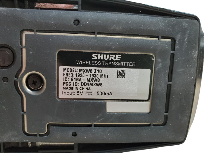 Shure MXWNCS8 8-Port Networked Charging Station 4x Shure MXW8 Z10 Microphone Q