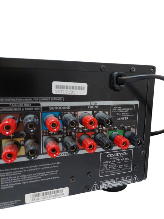 Onkyo AV Receiver Model: TX-NR609 =