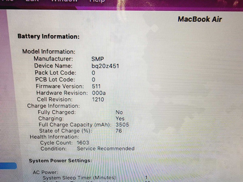 Apple Macbook Air 2017 13" 2-Core i5-5350U @ 1.8GHz 8GB 500GB (