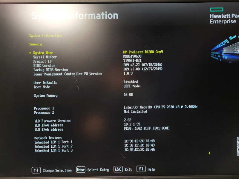 HP ProLiant DL380 Gen9 | Xeon E5-2630 v3 | 16GB DDR4 | No HDD | P440ar | 3.5" $