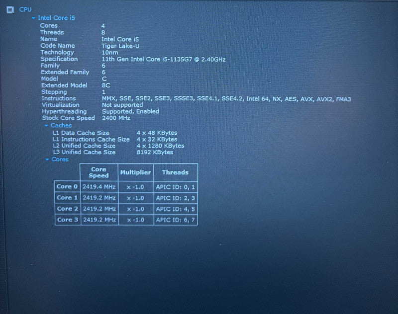 Lenovo ThinkPad E15 Intel Core i5-1135G7@2.4 GHz 16GB RAM 256GB SSD READ!  Lap200