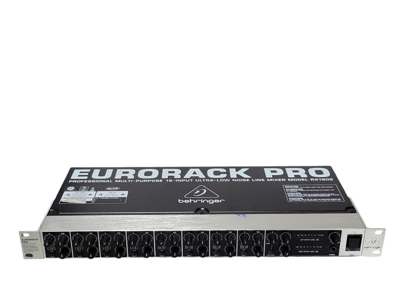 Behringer Eurorack Pro 16 Input Ultra Low Noise Line Mixer RX1602, READ _