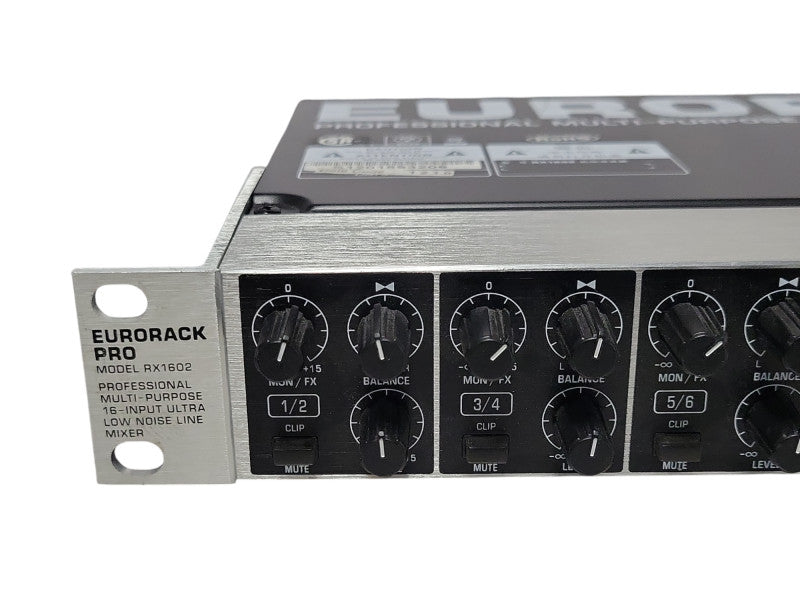 Behringer Eurorack Pro 16 Input Ultra Low Noise Line Mixer RX1602, READ _