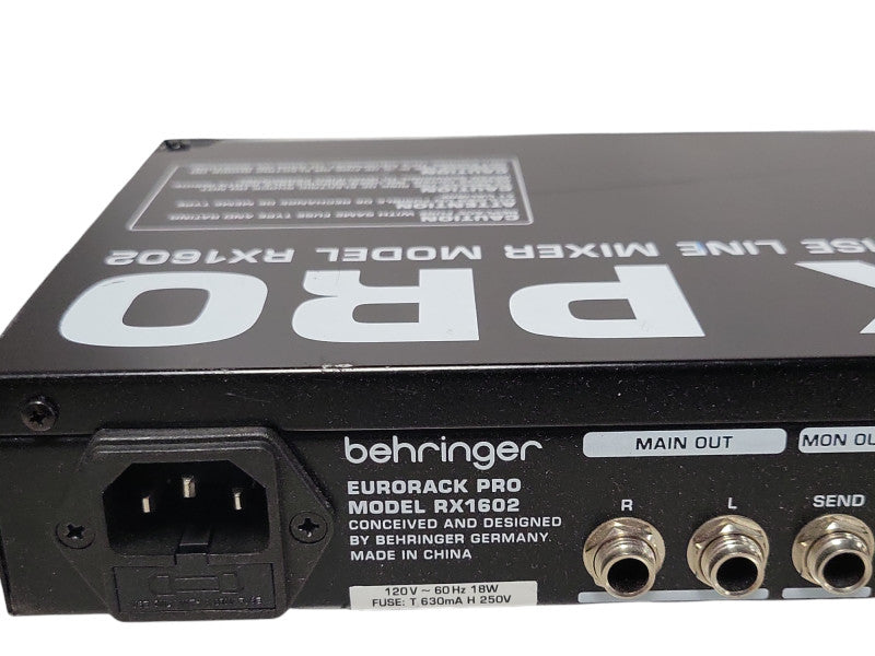 Behringer Eurorack Pro 16 Input Ultra Low Noise Line Mixer RX1602, READ _