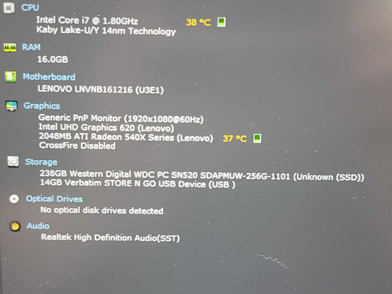 Lenovo ThinkBook 14s IWL| i7-8565U| 16GB DDR4| Radeon 540X| 256GB SSD |READ β BudLap