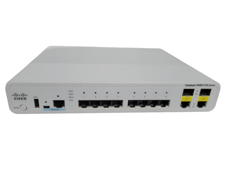 Cisco WS-C2960CG-8TC-L 8 Port Gigabit Ethernet Network Switch !