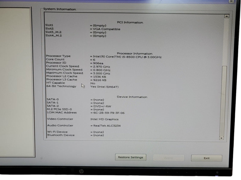 DELL OPTIPLEX 3060 SFF INTEL CORE I5-8500@3.0 NO-HDD Q