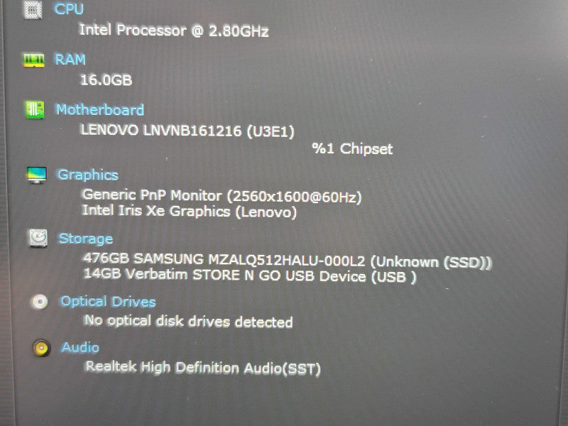 Lenovo ThinkBook 13s G2 ITL| i7-1165G7| 16GB RAM| 512GB NVMe  Qβ Lap200
