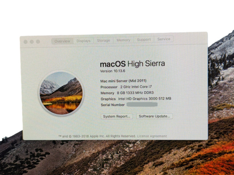 Apple Mac mini Server Mid 2011 i7-2635QM 8GB RAM Please READ  -