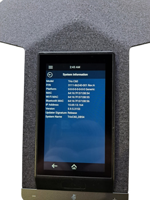 Polycom Poly Trio C60 | IP Conference Phone w/ Touch Display | 2200-86240-001