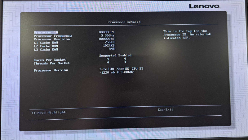 Lenovo x3250 M6 1U 4x 3.5" | Xeon E3-1220 v6 @3.00GHz, 64GB DDR4, 1x PSU