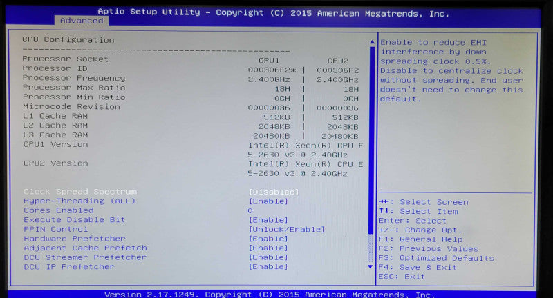 Supermicro X10DRi-T4+, 2x Xeon E5-2630v3 2.4GHz, 64GB RAM, AVAGO 3108, 2x PSU _