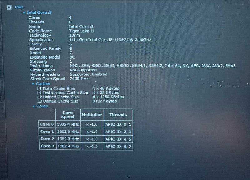 Dell Latitude 3420 Intel Core i5-1135G7@2.4GHz 16GB RAM 256GB NVMe SSD READ  Lap200
