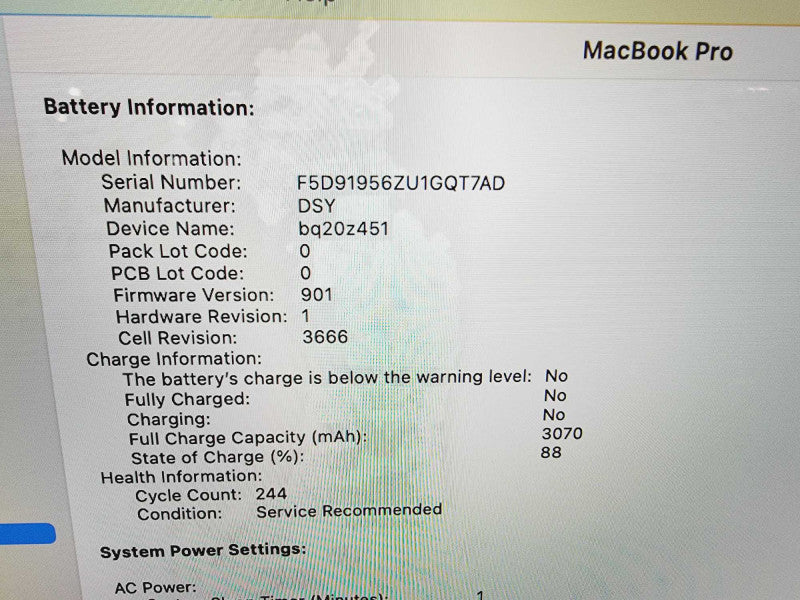 Apple Macbook Pro 2017 13" 2-Core i5-73690U @ 2.3GHz 16GB DDR3 120GB SSD (