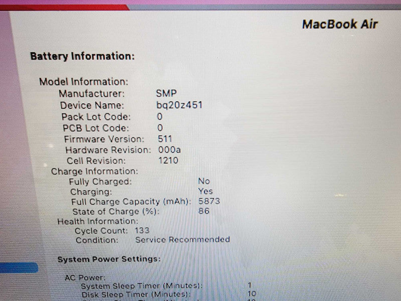 Apple Macbook Air 2017 13" 2-Core i5-5350U @ 1.8GHz 8GB DDR3 250GB SSD (