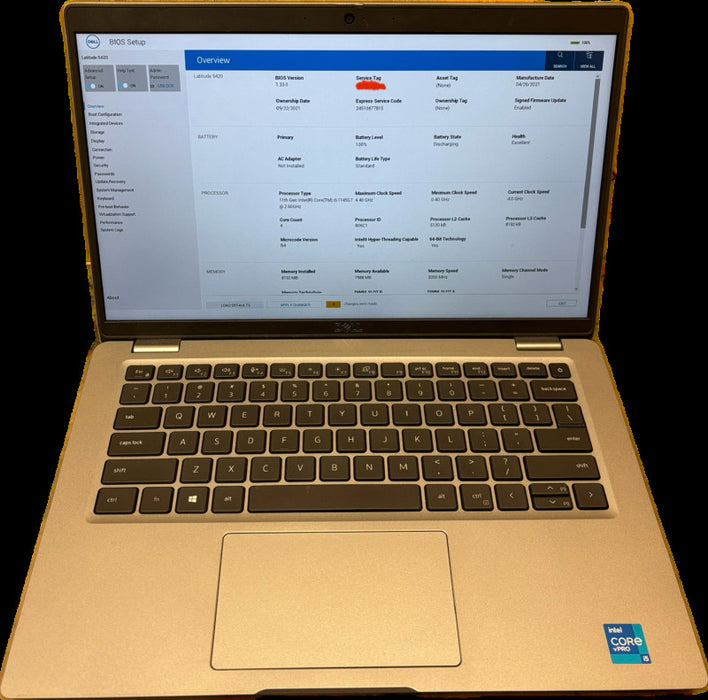 Dell Latitude 5420 i5-1145G7 BIOS Locked Minor Crack For Parts/Repair READ!   Lap200
