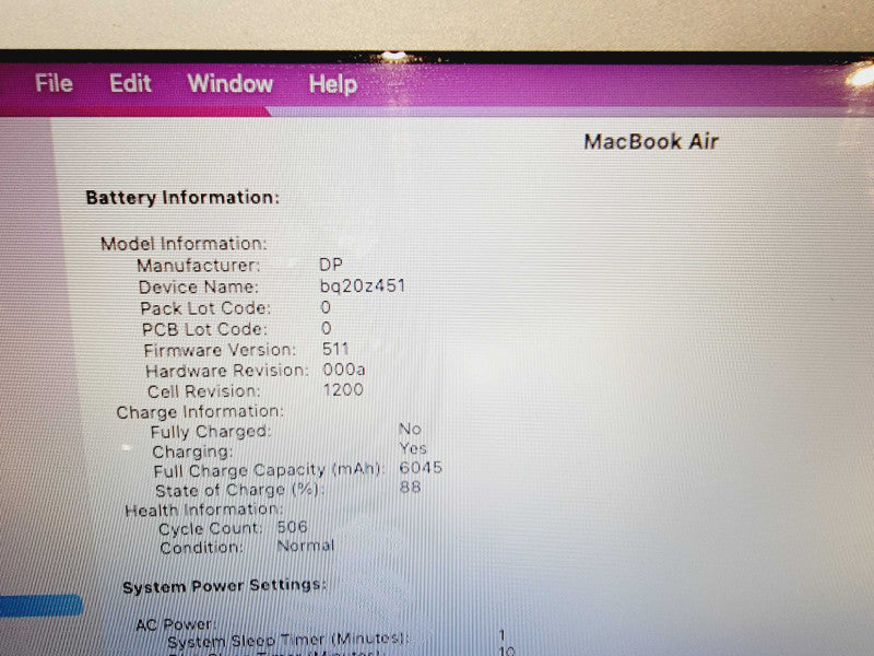 Apple Macbook Air 2015 13" 2-Core i5-5250U @ 1.6GHz 8GB DDR3 500GB SSD (