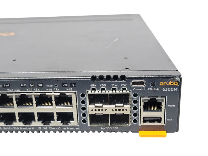 Aruba JL661A 6300M 48-Port Gigabit CL4 PoEW 4SFP56 switch 2x Power supplies _