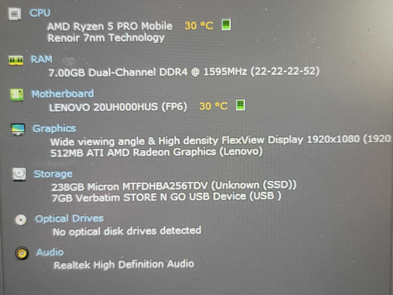 Lenovo ThinkPad T14s | Ryzen 5 4650U| 8GB RAM| 256GB SSD READ β Lap200