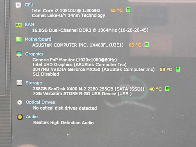 Asus ZenBook Flip 14| i7-10510U| 16GB DDR3| MX250| 256GB| TOUCH! SSD READ β Lap200