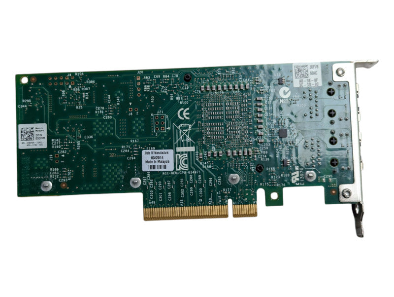 3DFV8 Dell Intel X540-T2 10gb Dual Port Low Profile Network Card -
