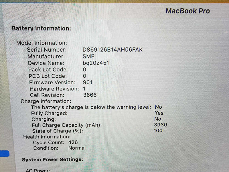 Apple Macbook Pro 2017 13" 2-Core i5-7360U @ 2.3GHz 16GB DDR3 120GB SSD (