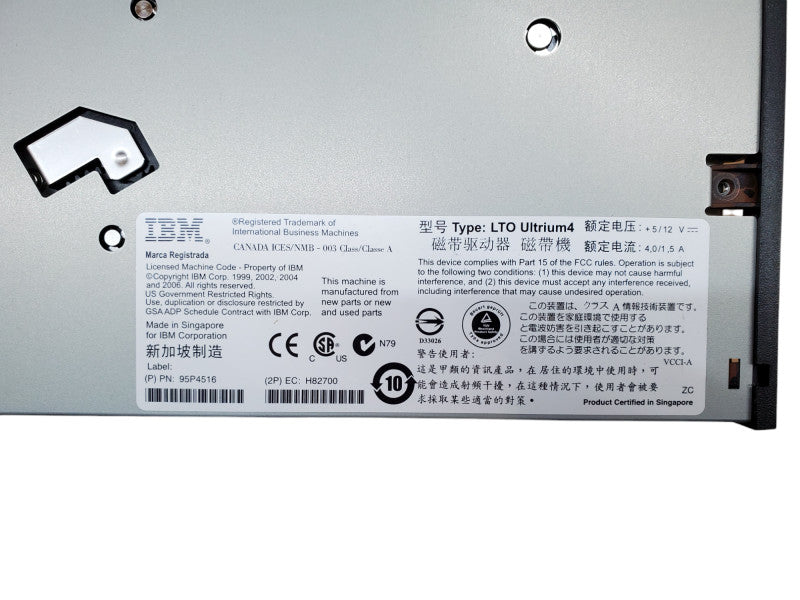 IBM LTO Ultrium4 Tape Drive P/N: 95P4781 *READ* Q
