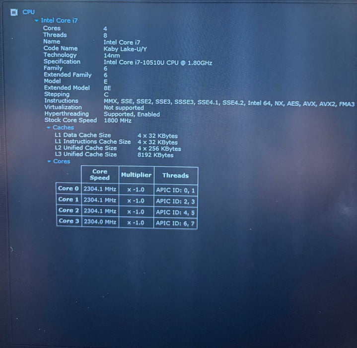 Dell Latitude 3510 i7-10510U@1.8GHz GeForce MX230 GPU 16GB RAM 25^GB SSD READ  Lap200