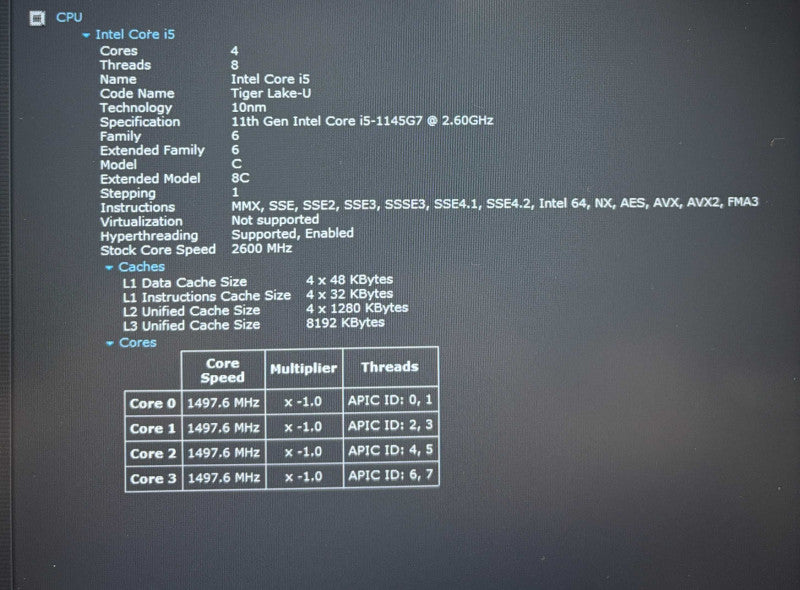 Dell Latitude 5420 i5-1145G7@2.6GHz 16GB DDR4 RAM 256GB SSD READ  Lap200