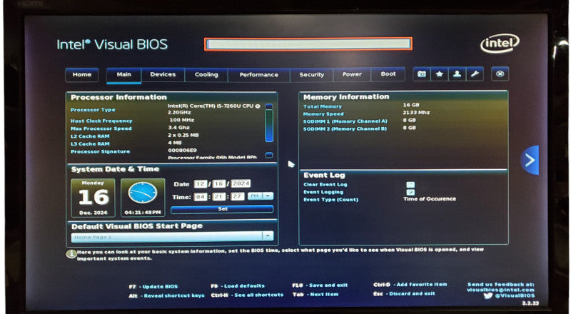 Intel BOXNUC7i5BNH | Intel Core i5-7260U @ 2.20GHz | 16GB DDR4 | No HDD