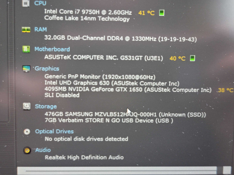 ASUS ROG STRIX G15 | i7-9750H| 32GB DDR4| GTX 1650| 512GB SSD  β Lap200