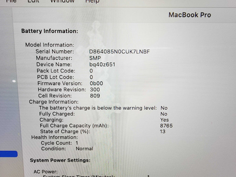 Apple Macbook Pro 2019 16" 6-Core i7-9750H @ 2.6GHz 16GB DDR4 500GB SSD 4GB GPU (