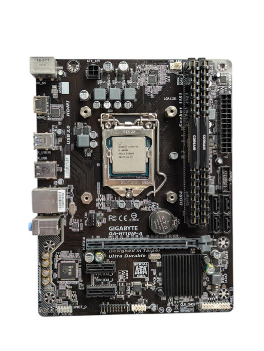 GIGABYTE GA-H110M-A with Intel Core i5-6600K & 16GB RAM  -