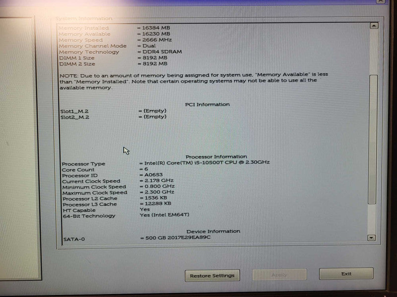 Dell OptiPlex 5080 USFF Desktop i5-10500T @ 2.3GHz, 16GB DDR4 RAM 500GB SSD $